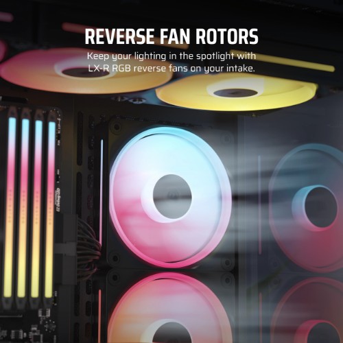 Corsair iCUE LINK LX120-R RGB Computer case Fan 12 cm Black 3 pc(s)