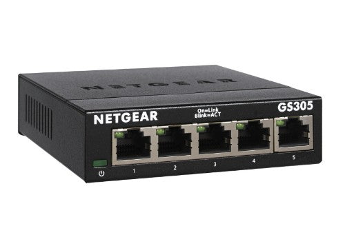 NETGEAR GS305 Unmanaged L2 Gigabit Ethernet (10/100/1000) Black