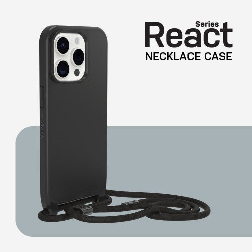 OtterBox React Series Necklace MagSafe for iPhone 15 Pro, Black