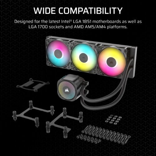 Corsair Nautilus 360 RS ARGB Processor Air cooler Black