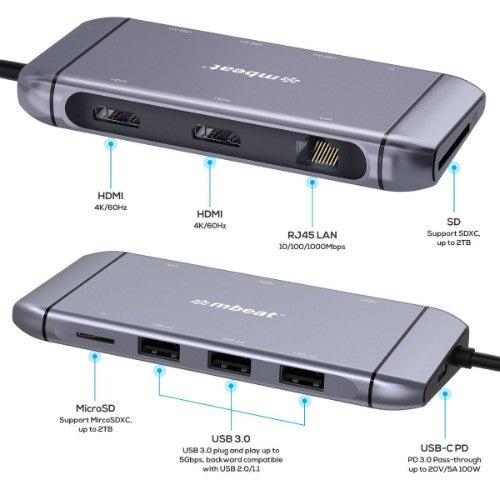 MBeat Elite X11 Wired USB 3.2 Gen 1 (3.1 Gen 1) Type-C Stainless steel