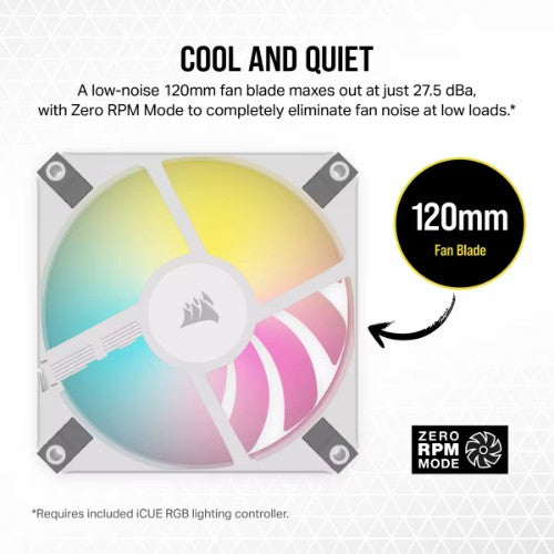 Corsair AF120 RGB Slim Computer case Fan 12 cm White 2 pc(s)
