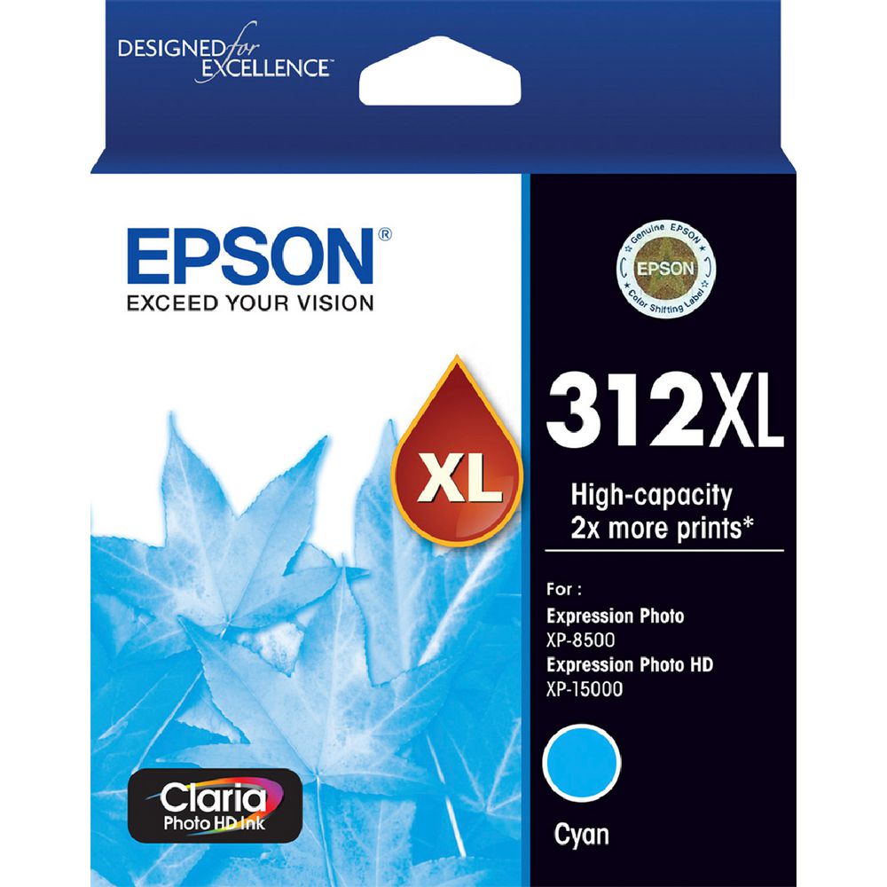 Epson 312XL Photo HD Ink Cartridge Cyan