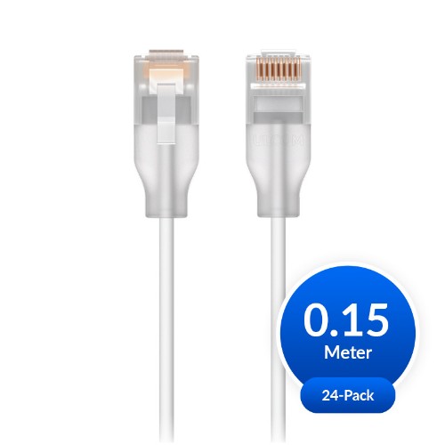 Ubiquiti UACC-Cable-Patch-EL-0.15M-W-24 networking cable Translucent, White Cat6