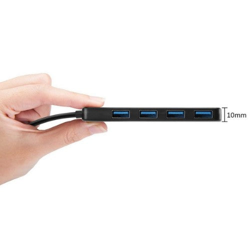 Simplecom CH340 interface hub USB 3.2 Gen 1 (3.1 Gen 1) Type-C 5000 Mbit/s Black