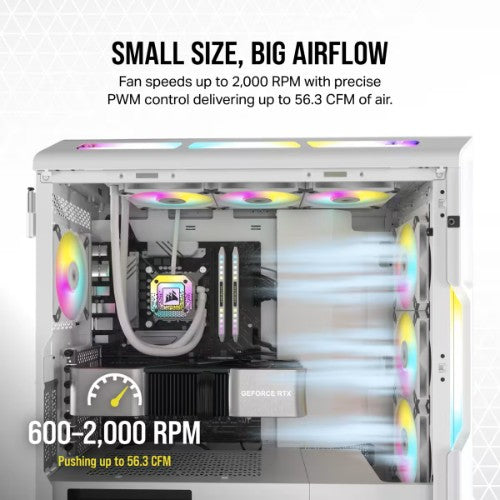 Corsair AF120 RGB Slim Computer case Fan 12 cm White 2 pc(s)