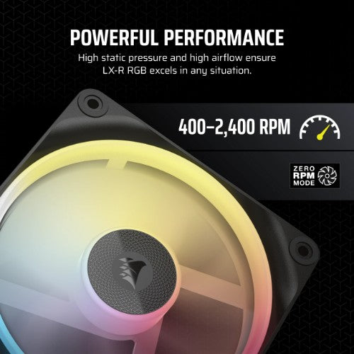 Corsair iCUE LINK LX120-R RGB Computer case Fan 12 cm Black 3 pc(s)