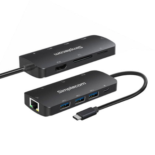 Simplecom CHT580 laptop dock/port replicator Wired USB 3.2 Gen 1 (3.1 Gen 1) Type-C Black