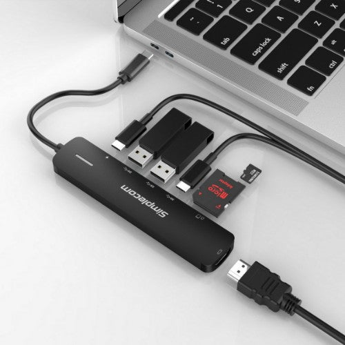 Simplecom CHT570 laptop dock/port replicator Wired USB 3.2 Gen 1 (3.1 Gen 1) Type-C Black