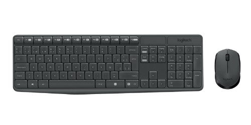 Logitech 920-007937 keyboard Mouse included Home RF Wireless English Grey