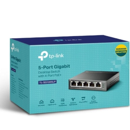 TP-Link TL-SG1005LP network switch Unmanaged Gigabit Ethernet (10/100/1000) Power over Ethernet (PoE) Black