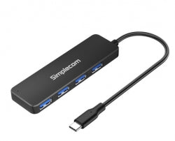 Simplecom CH340 interface hub USB 3.2 Gen 1 (3.1 Gen 1) Type-C 5000 Mbit/s Black