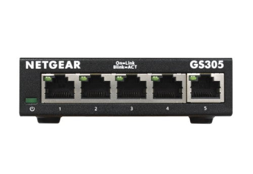 NETGEAR GS305 Unmanaged L2 Gigabit Ethernet (10/100/1000) Black