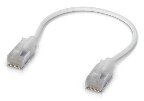 Ubiquiti UACC-Cable-Patch-EL-C6A-0.15M-W-24 networking cable Translucent, White Cat6a