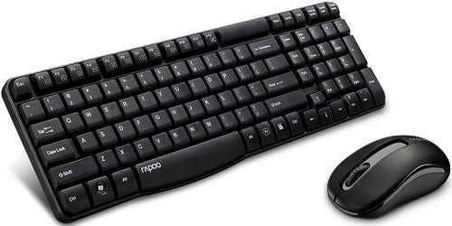 Rapoo X1800S keyboard Mouse included Universal RF Wireless QWERTY English Black
