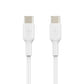 Belkin CAB003BT2MWH USB cable 2 m USB C White