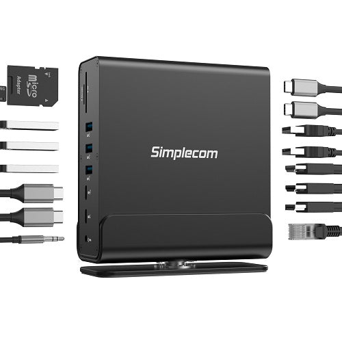 Simplecom CHT815 notebook dock/port replicator Wired Black