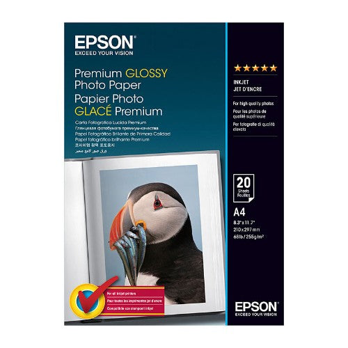 Epson Premium Glossy Photo Paper - A4 - 20 Sheets
