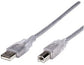 Astrotek 5m USB 2.0 A/B Cable USB cable USB A USB B Transparent