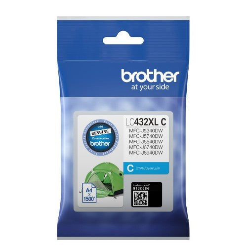 Brother LC432XLC ink cartridge 1 pc(s) Original Cyan