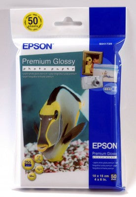 Epson Premium Glossy Photo Paper, 100 x 150 mm, 255g/m², 50 Sheets