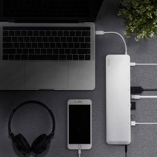 ATEN USB-C Multiport Dock with Power Pass-Thr
