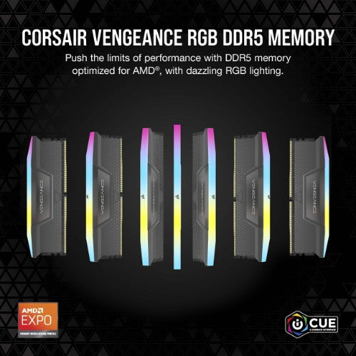Corsair Vengeance RGB CMH32GX5M2B6400Z32 memory module 32 GB 2 x 16 GB DDR5 6400 MHz