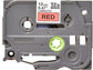 Brother TZE-431 label-making tape Black on red