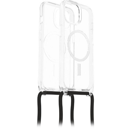 OtterBox React Series Necklace MagSafe for iPhone 15 with Strap, Clear