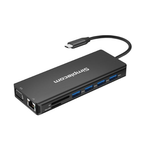 Simplecom CHN613 laptop dock/port replicator Wired USB 3.2 Gen 2 (3.1 Gen 2) Type-C Black