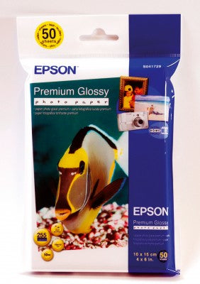 Epson Premium Glossy Photo Paper, 100 x 150 mm, 255g/m², 50 Sheets