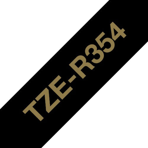 Brother TZE-R354 label-making tape Gold on black