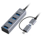 MBeat MB-CU3H-4G interface hub USB 3.2 Gen 1 (3.1 Gen 1) Type-A + Type-C 5000 Mbit/s Black, Grey