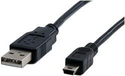 Astrotek 1m Mini USB/ USB cable USB A Mini-USB B Black