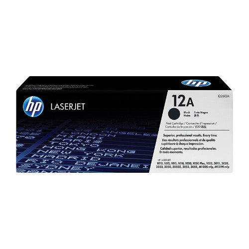 HP 12A Black Original LaserJet Toner Cartridge