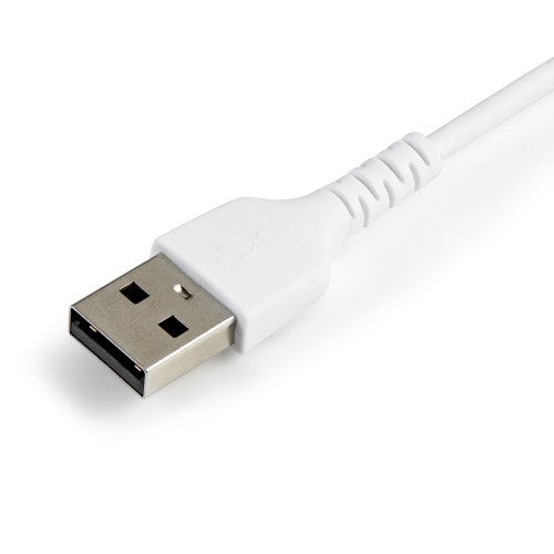 StarTech.com 12inch (30cm) Durable White USB-A to Lightning Cable - Heavy Duty Rugged Aramid Fiber USB Type A to Lightning Charger/Sync Power Cord - Apple MFi Certified iPad/iPhone 12