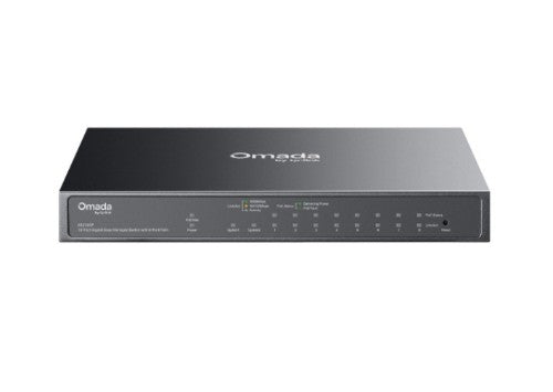 TP-Link Omada ES210GP network switch Managed L2 Gigabit Ethernet (10/100/1000) Power over Ethernet (PoE) DIN rail Black