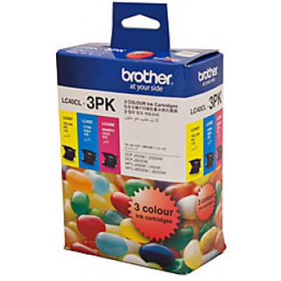 Brother LC40CL3PK ink cartridge 3 pc(s) Original Cyan, Magenta, Yellow