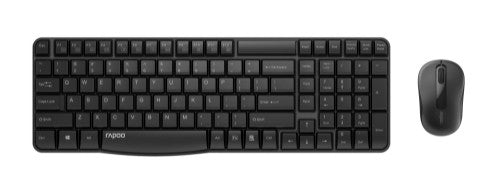 Rapoo X1800S keyboard Mouse included Universal RF Wireless QWERTY English Black