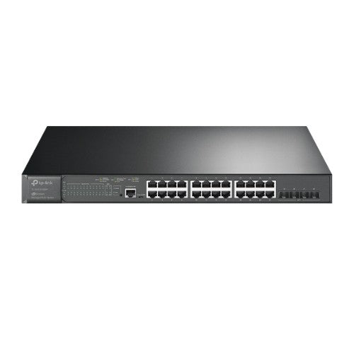TP-Link Omada 24-Port Gigabit and 4-Port 10GE SFP+ L2+ Managed Switch with 24-Port PoE+