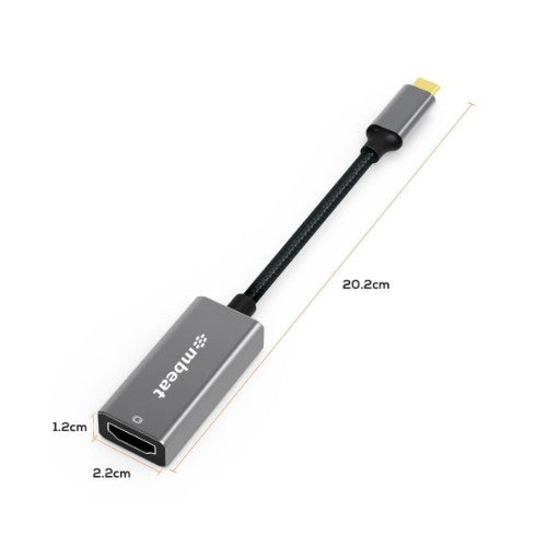 MBeat MB-XAD-CHDM video cable adapter 0.15 m HDMI Type A (Standard) USB Type-C Grey