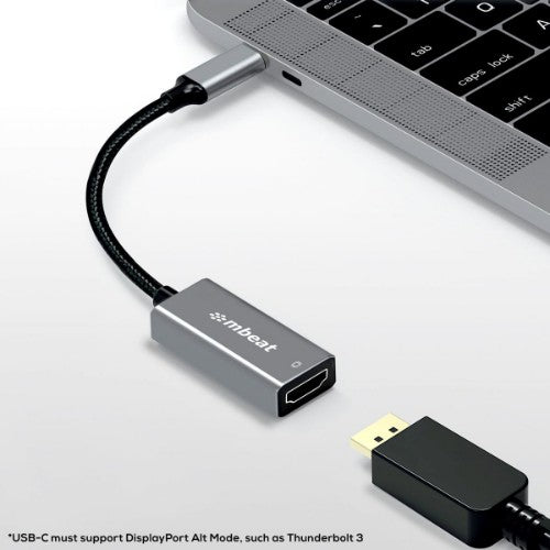 MBeat MB-XAD-CHDM video cable adapter 0.15 m HDMI Type A (Standard) USB Type-C Grey