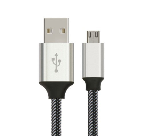 Astrotek AT-USBMICROBW-1M USB cable USB 2.0 USB A Micro-USB B Black, Silver