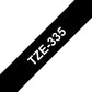Brother TZE-335 label-making tape White on black TZ