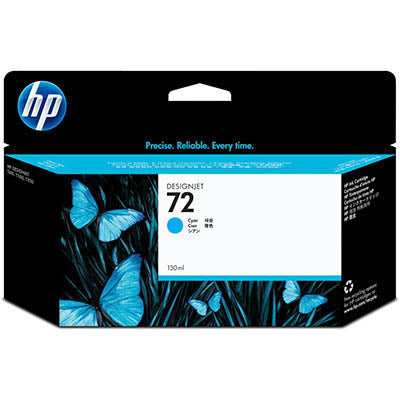 HP 72 130-ml Cyan DesignJet Ink Cartridge