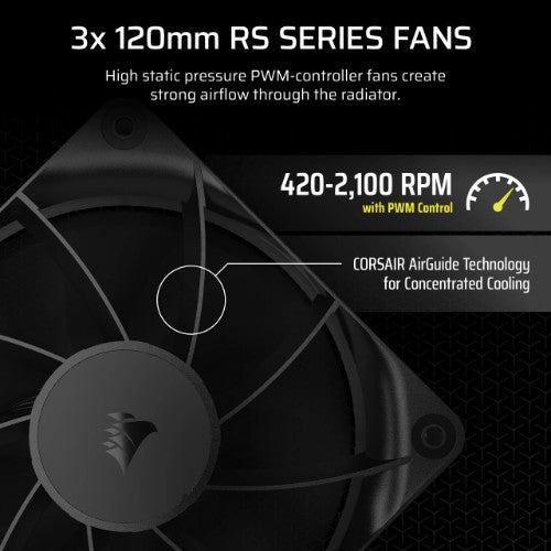Corsair Nautilus 360 RS Motherboard All-in-one liquid cooler Black
