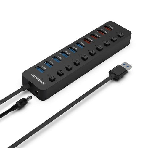 Simplecom CHU810 interface hub USB 3.2 Gen 1 (3.1 Gen 1) Type-A 5000 Mbit/s Black