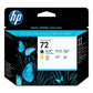 HP 72 Matte Black and Yellow DesignJet Printhead