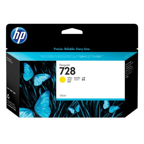 HP 728 130-ml Yellow DesignJet Ink Cartridge