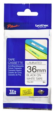 Brother TZE-261 label-making tape Black on white TZ